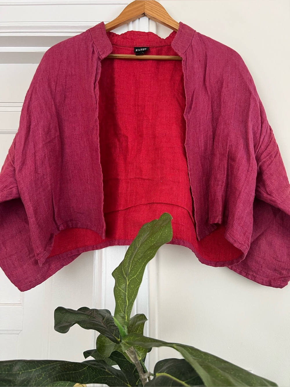 Eileen Fisher LINEN Open Front Jacket - Picture 1 of 4